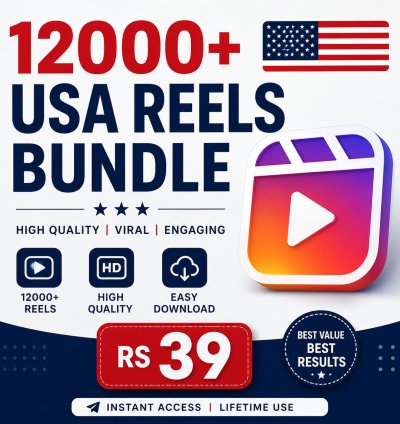 12000+ USA REELS BUNDLE | Viral Instagram Reels Pack | ₹39 Only