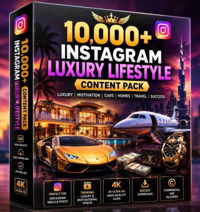 10,000+ Instagram Luxury Lifestyle Content Pack ✨